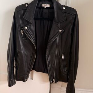 Iro Black Leather Biker Jacket